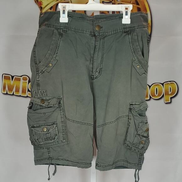 Men’s Green Cargo Shorts Denim Culture Size 32 - Picture 1 of 5